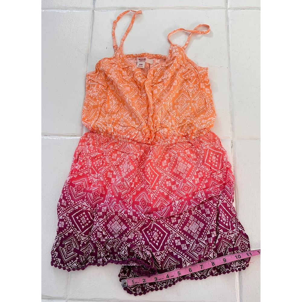 Mossimo Romper Womens Medium Supply Co. Orange Gradient Bohemian Orange Dress - Picture 8 of 9